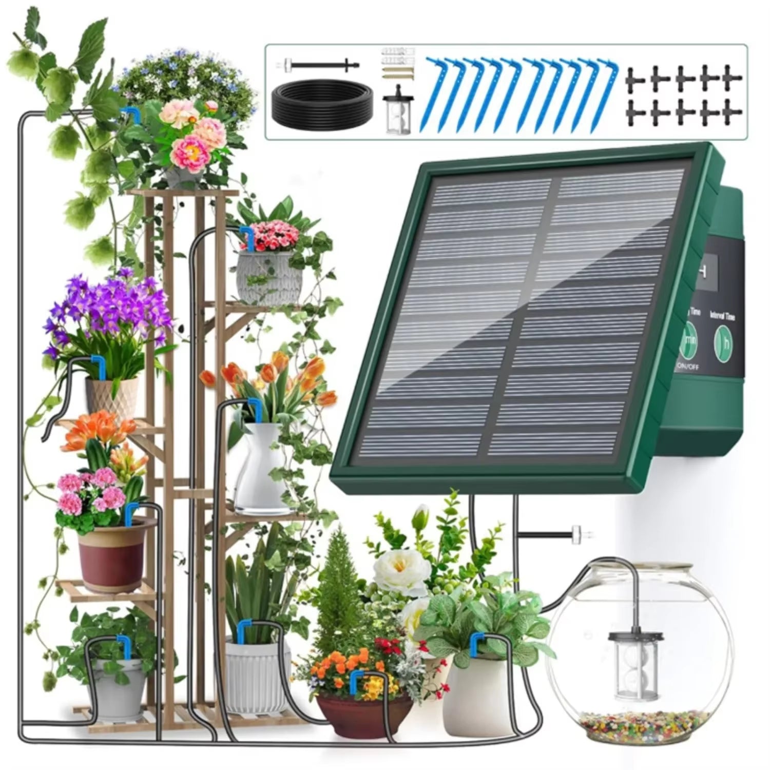 Automatic Solar Irrigation System for Garden Balcony 