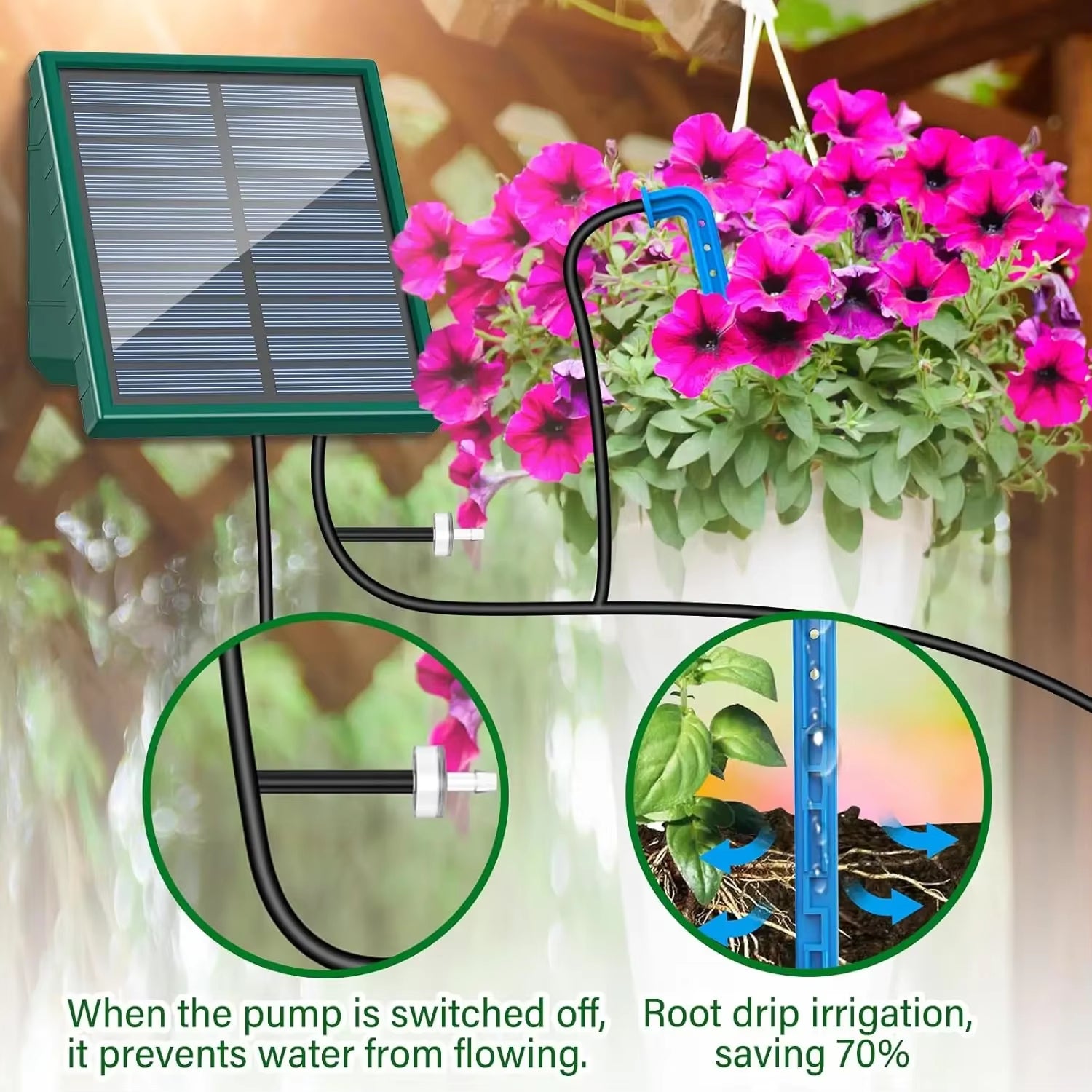 Automatic Solar Irrigation System for Garden Balcony 