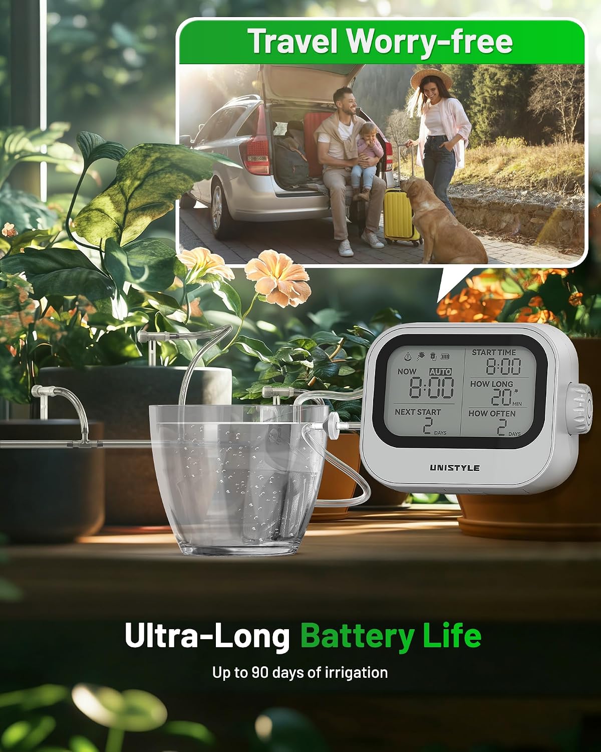 [All-New 2027] Automatic Plant Waterer for Indoor,  Plant Watering Devices for Potted Plants, Drip Irrigation System with Programmable