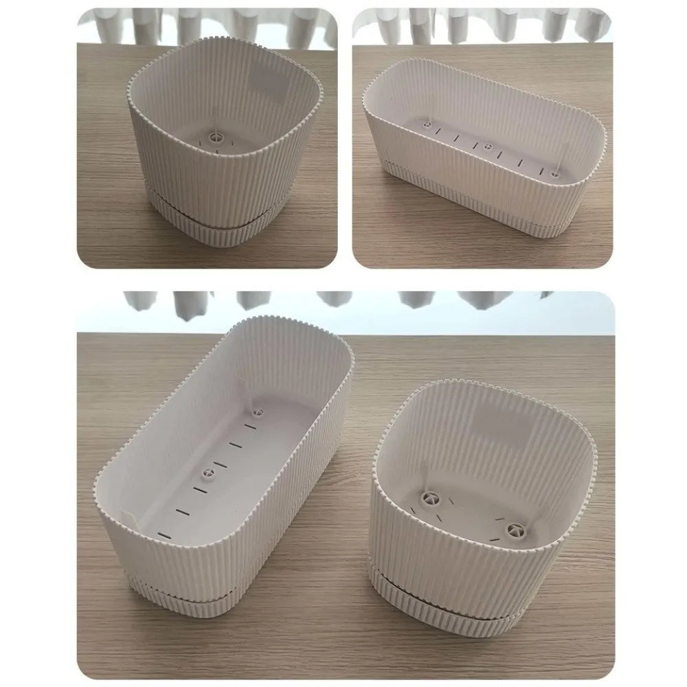 Modern Self-Watering Desktop Planter