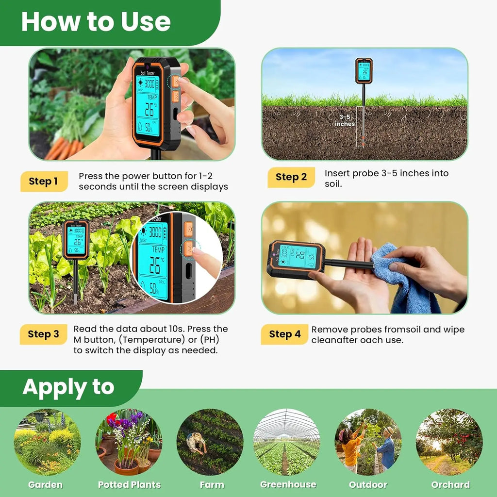 4-in-1 Digital Soil Care Meter